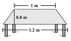 Trapezium shaped table top