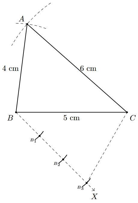 Step 4: The point B3 is joined to C.
