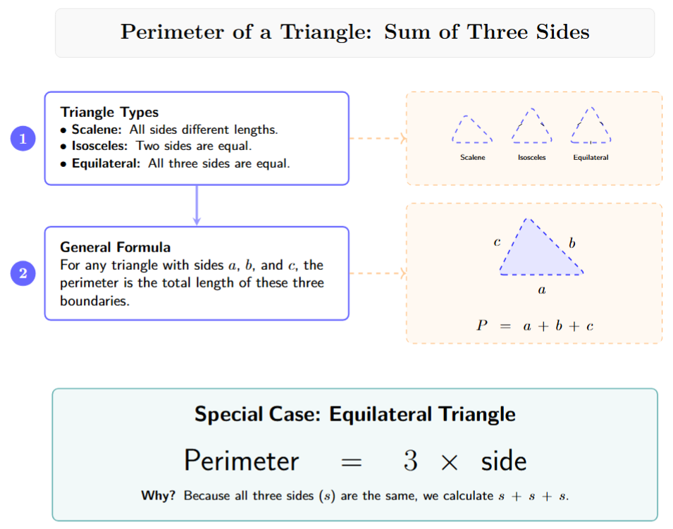Triangle with sides labeled a, b, c