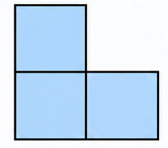 Front view of stacked cubes