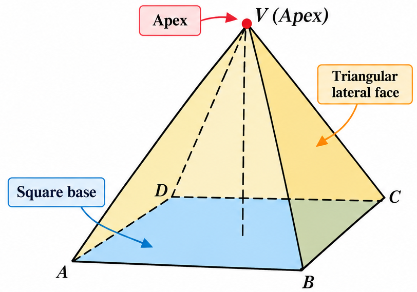 Example of a square pyramid