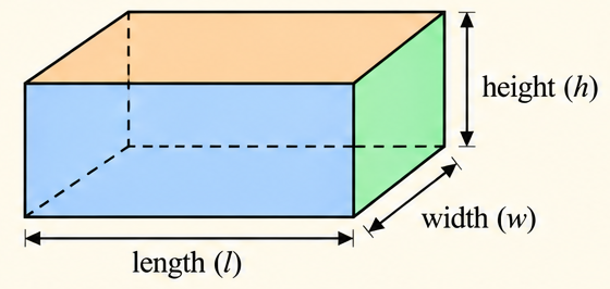 3D view of a cuboid