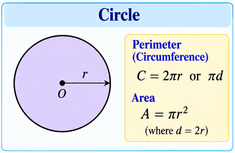 Circle with radius r