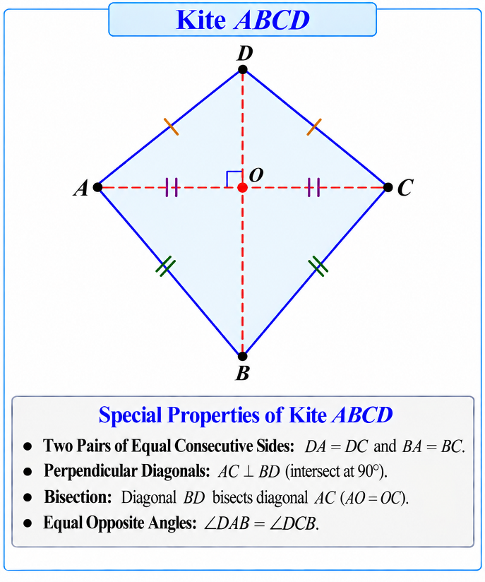 Kite ABCD with AD=CD and AB=CB