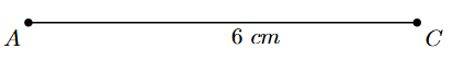 Draw diagonal AC 6cm