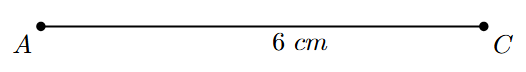 Draw diagonal AC 6cm