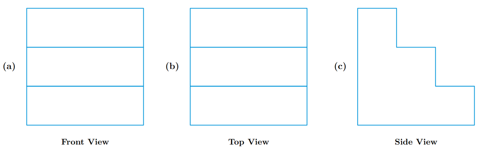 Top, Side, Front views of Fig 12.21