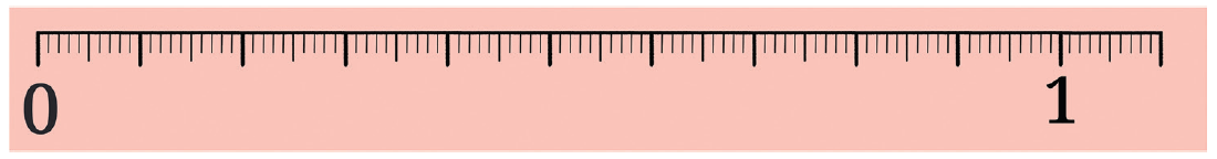 A blank scale to mark the lengths for part e