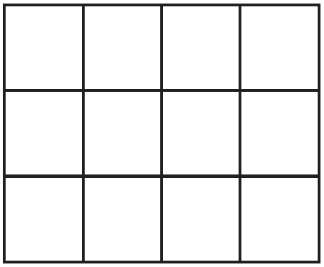 3 × 4 grid