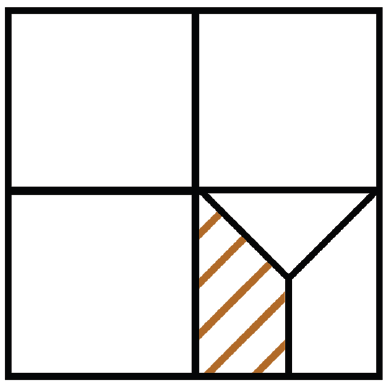 Shaded square fraction problem
