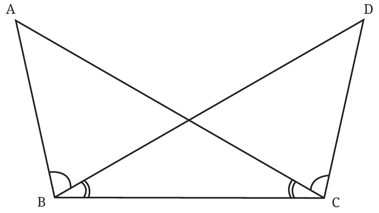 Geometric figure with intersecting lines and given angles