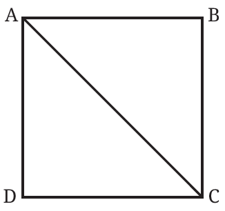 Square ABCD with diagonal AC