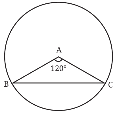 Circle with center A and triangle ABC