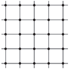 A grid of dots for geometric construction