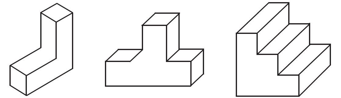 Figures for isometric grid drawing