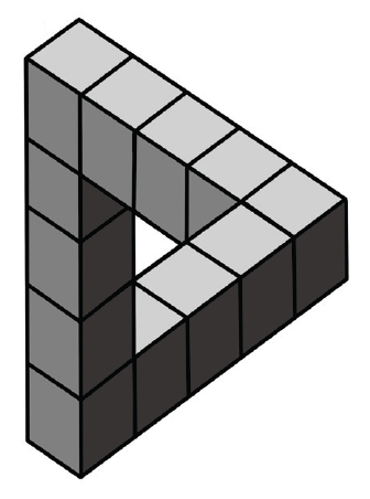 Impossible triangle illusion