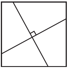 Square divided by perpendicular lines