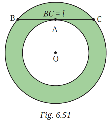 Fig. 6.51: Concentric circles with chord